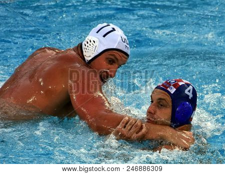 Budapest, Hungary - Jul 17, 2017. Loncar Luka (cro) Fights With Roelse Alex (usa) In The Preliminary