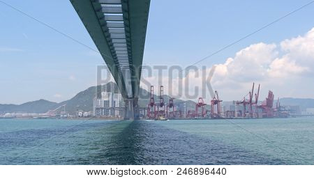 Kwai Tsing, Hong Kong, 02 May 2018:- Kwai Tsing Container Terminal in Hong Kong  