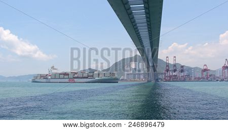 Kwai Tsing, Hong Kong, 02 May 2018:- Kwai Tsing Container Terminal in Hong Kong  