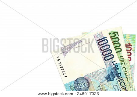 Some Italian Lira Bank Notes With Copy Space