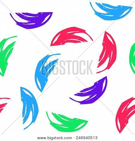 Expressive Dry Brushes Seamless Pattern. Vector Design For Cover, Print, Textile Or Wrapp Paper.