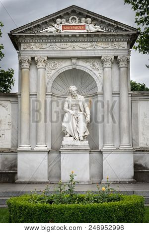 Monument Of The Writer Franz Grillparzer In Volksgarten Vienna (austria)