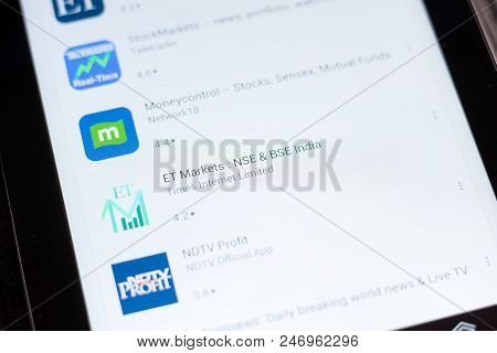 Ryazan, Russia - June 24, 2018: Et Markets - Nse And Bse India Icon On The List Of Mobile Apps