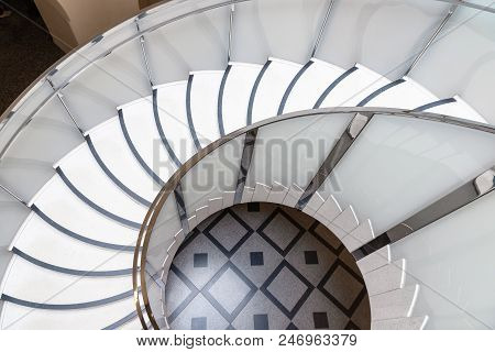 London, Uk - August 15, 2017 - Spiral Staircase At Tate Britain