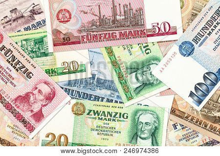 Some East German Mark Bank Notes Mixed