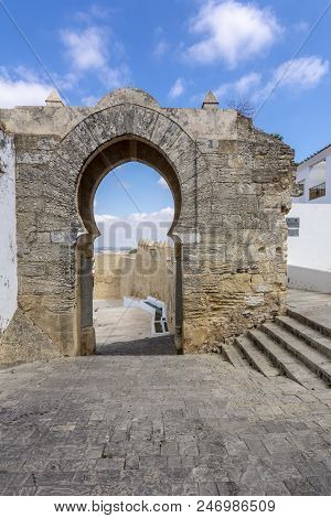 Medina Sidonia, Cadiz, Spain July 2017: Arab Door Of Century X In Medina Sidonia, Cadiz.