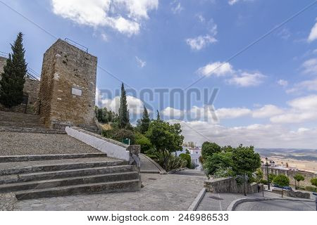 Medina Sidonia, Cadiz, Spain, July 2017: Great Stables Of The Duque On Medina Sidonia
