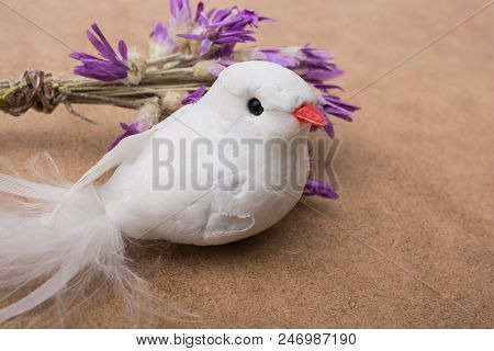Artificial Bird Made Out Of Colored Handicrafts Elements