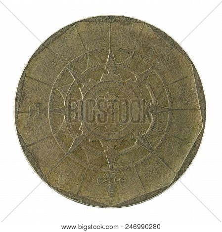 20 Portuguese Escudo Coin (1986) Isolated On White Background