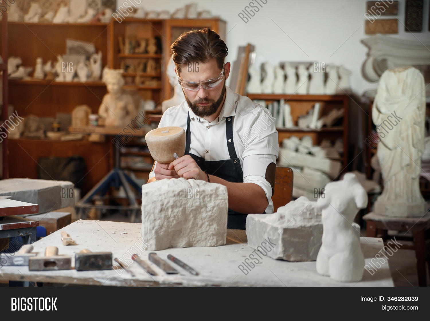 Stone Carver Works Image & Photo (Free Trial) Bigstock