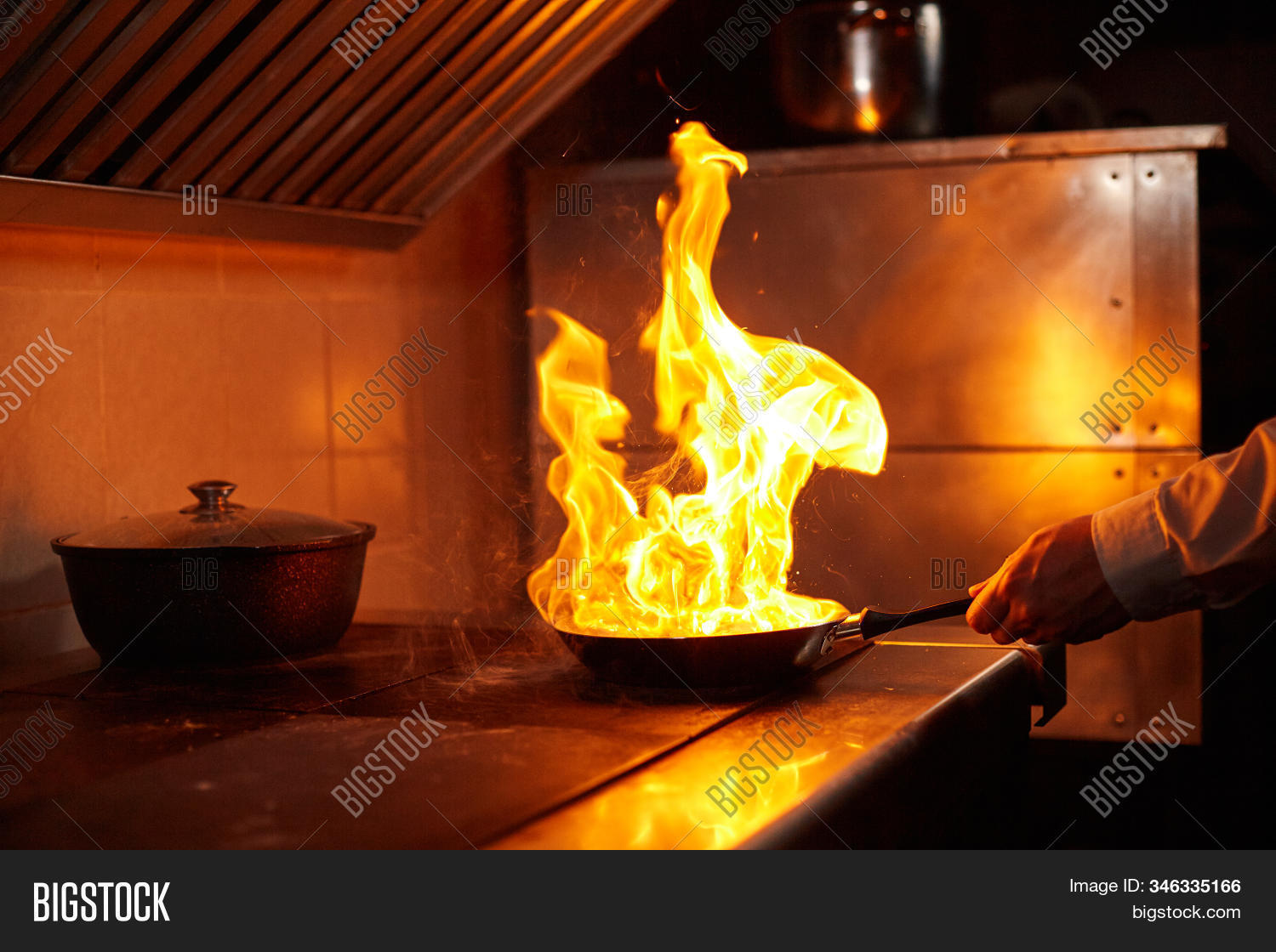 Flambe. Fire Frying Image & Photo (Free Trial) Bigstock