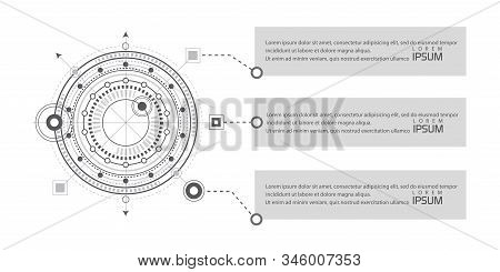 Computer Aided Design Systems. Hud Futuristic .technical Drawing.electronic Interface Of The Future 