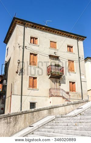 Monteforte Dalpone, Italy - Circa September 2018. Urban Architecture Of Monteforte Dalpone.