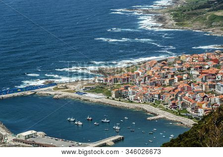 Views Of The Harbor From The Castro De Santa Tecla.  La Guardia, Pontevedra, Galicia, Spain