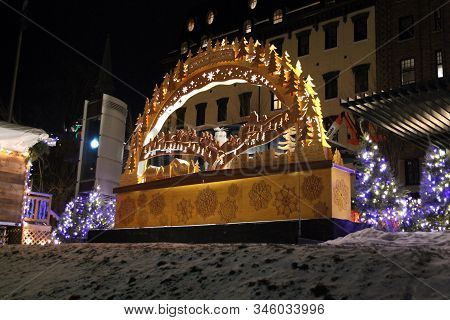 Alemand Christmas Market In Quebec In Canada