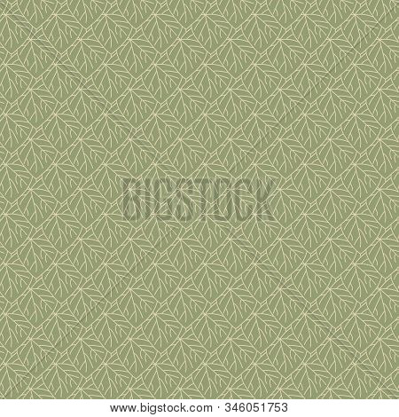 Vector Abstract Overlapping Green Leaves Texture Background Seamless Repeat Pattern. Background For 