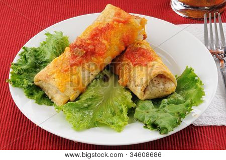 Chimichangas をクローズ アップ