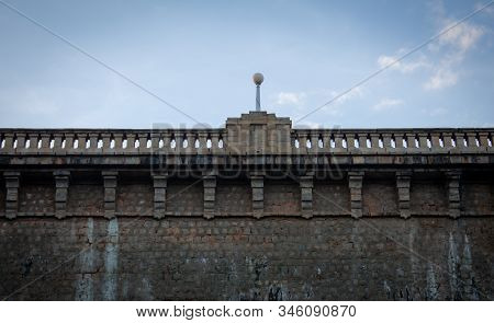 Close View Of The Majestic Krishna Raja Sagara Dam In Mysore, Karnataka, India.