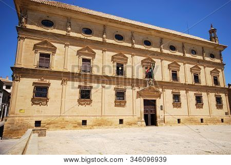 Front View Of The Town Hall Housed In Palacio De Las Cadenas (chains Palace), Ubeda, Andalucia, Spai
