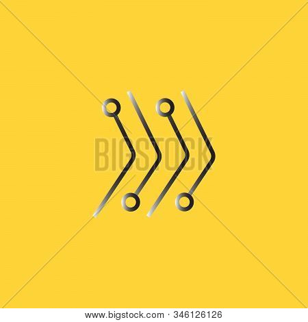 Sideways. Linear Signs With Circles. Arrow Design .four Elements For Your Design. Stock Vector Illus