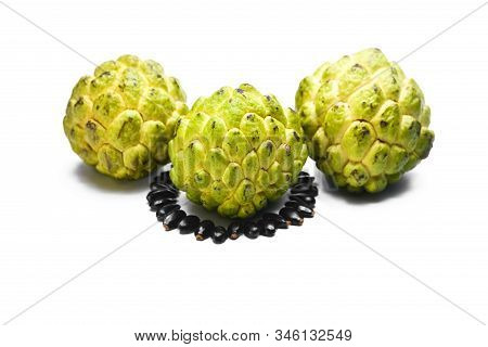 Sugar Apple Or Custard Apple Isolated On White Background