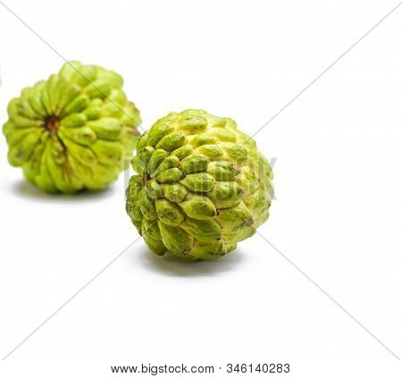 Sugar Apple Or Custard Apple Isolated On White Background