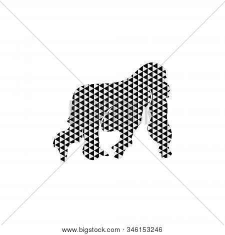 Illustration Of Origami Paper Gorilla Isoalted On White Background