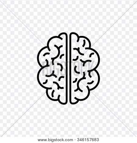 Brain Icon Template. Simple Brain Flat Design Vector. Stock Vector Illustration Isolated On White Ba