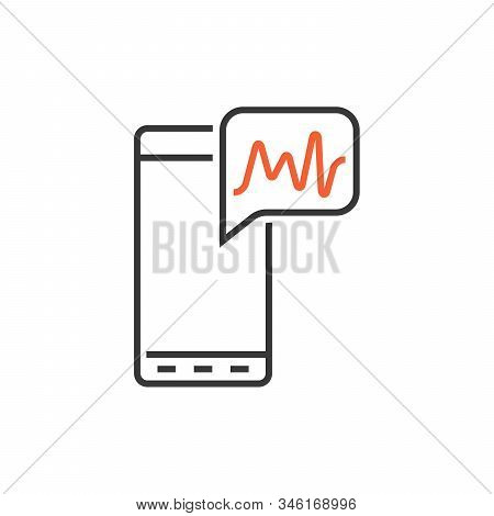 Message Phone Icon - Message Phone Isolated, Chat Smartphone Illustration - Vector Speech Bubble. St