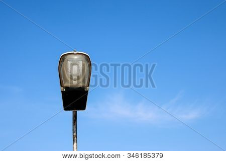 Street Lamp With Sky And Cloud Background