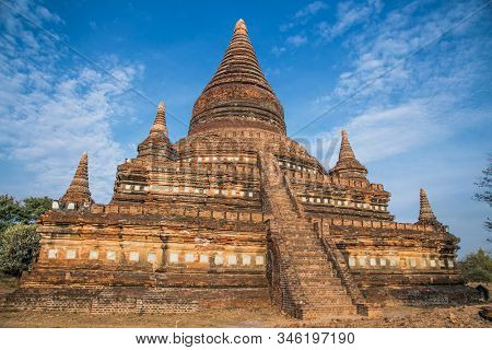 Began, Burama-March 10, 2017: That Bulethi Temple in Bagan, Myanmar. Burma