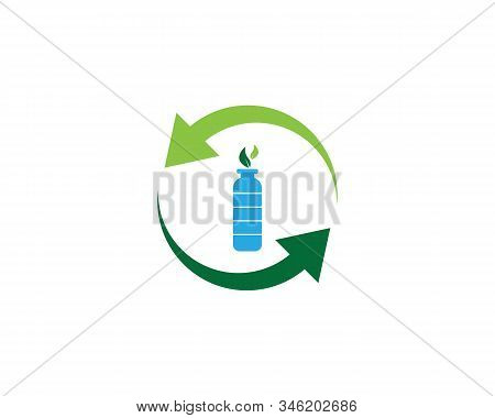 Recycled Bottle Vector Template Logo Template Illustration