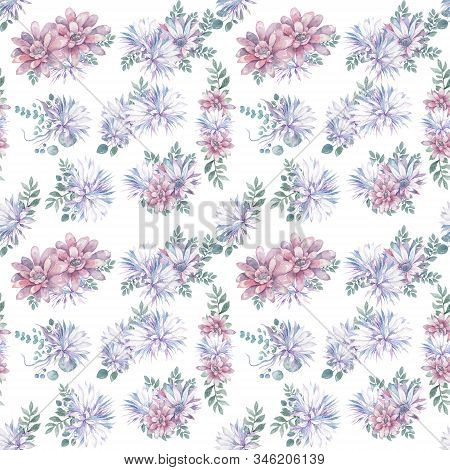 This Modern Pink And Purple Floral Pattern Features A Repeating Flower Background Design With Pastel