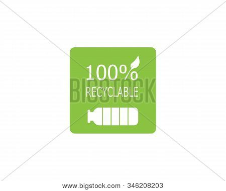 Recycled Bottle Vector Template Logo Template Illustration