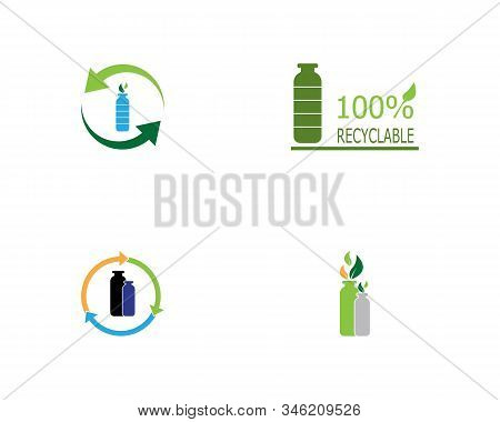Recycled Bottle Vector Template Logo Template Illustration