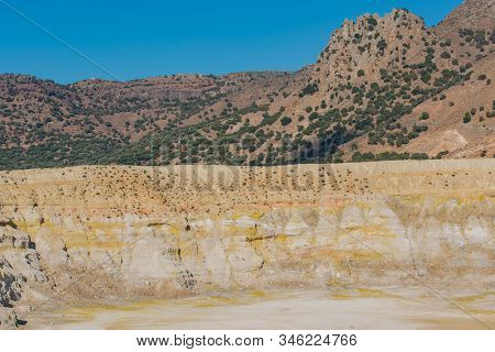 Volcanic Crater Stefanos In The Lakki Valley Of The Island Nisyros Greece