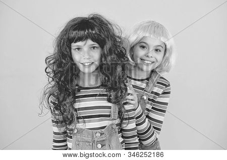 Freedom For Expression. Colored Clip In Hair Extensions. Change Color. Kids Girls With Vibrant Hairs