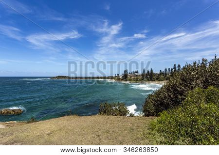 Magnificent View From Clarence Lighthouse Towards Yamba Point In Yamba, Northern Coast Of Nsw, Austr