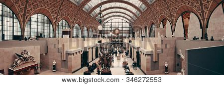 PARIS, FRANCE - MAY 13: D'Orsay interior view on May 13, 2015 in Paris. It host the world's largest collection of impressionist and post-impressionist masterpieces.