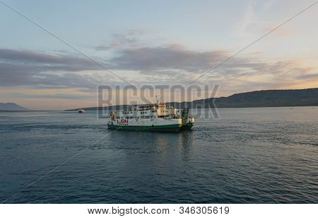 Banyuwangi, Indonesia - Januari 18, 2020 : Beautiful Morning At Ketapang Port Banyuwangi Indonesia