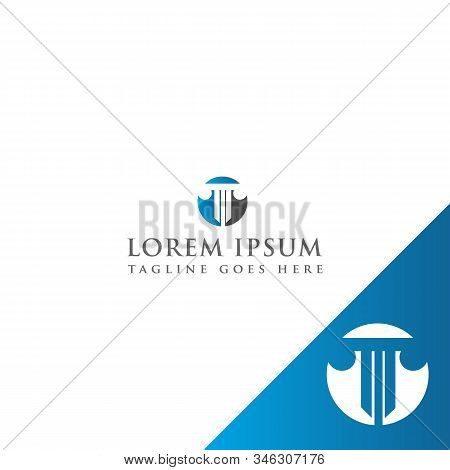 Pillar Vector Icon. Law Office Logo Template