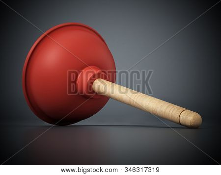 Toilet Pump Isolated On White Background. 3d Illustration.