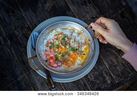 Pan-fried Eggs, Breakfast Thai Style (kai Grata).