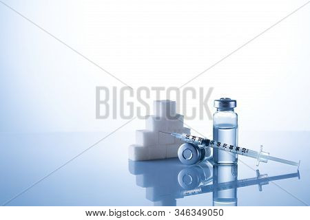 Diabetes, Insulin, High Blood Sugar, Hyperglycemia. Ampoules Vials, Syringe. Medical Injection, Dise