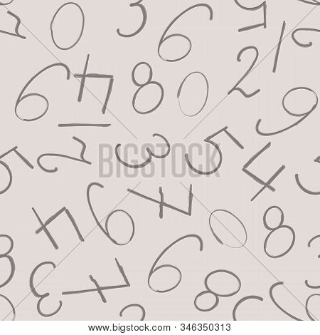 Vector Repeat Seamless Numbers Pattern Print Background