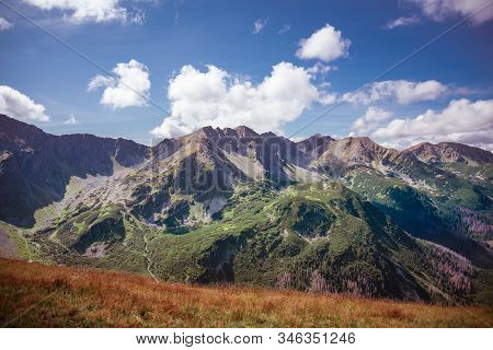 Banowka And Trzy Kopy - Western Tatra Mountains Range Summits During Sunny Autumn Day