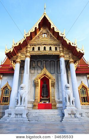대리석 Temple(wat Benchamabophit), 방콕, 태국