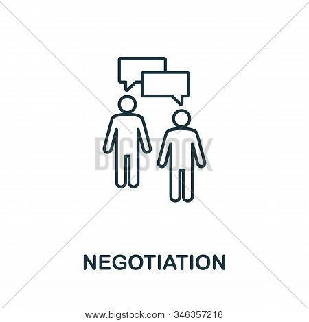 Negotiation Line Icon. Thin Style Element From Business Administration Collection. Simple Negotiatio