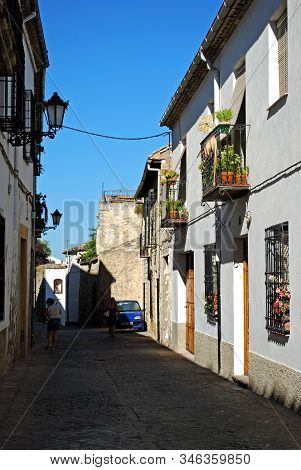 Baeza, Spain - July 28, 2008 - View Along A Traditional Spanish Residential Street In The Old Town, 