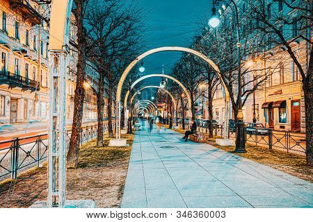 Small Stable Street.( Malaya Konyushennaya). Saint Petersburg. Russia.